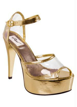 sandalia meia pata dourada