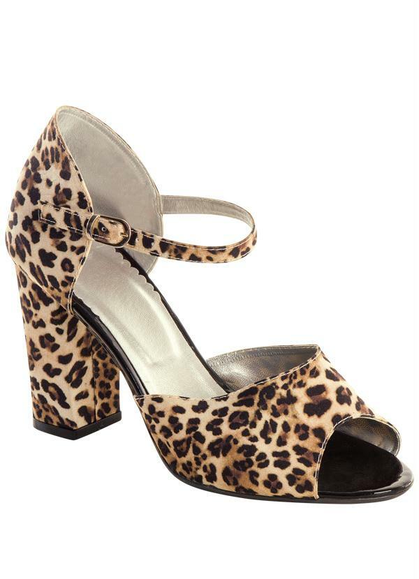 Sandalia estampa de onça Clearance