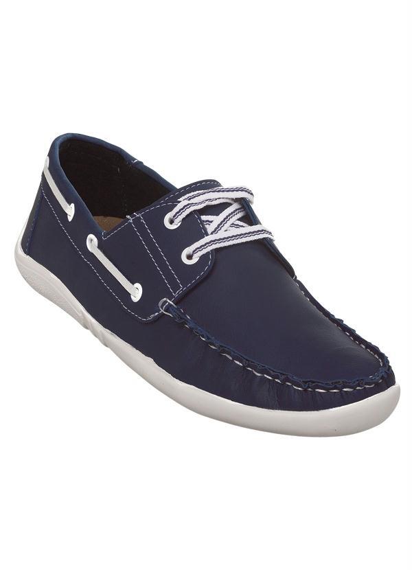 Sapato Azul com Cadarço em Sintético - Queima de Estoque