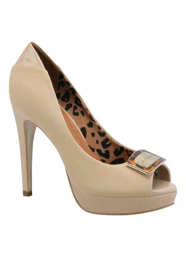 Peep Toe Meia Pata Ana Hickmann (Nude)