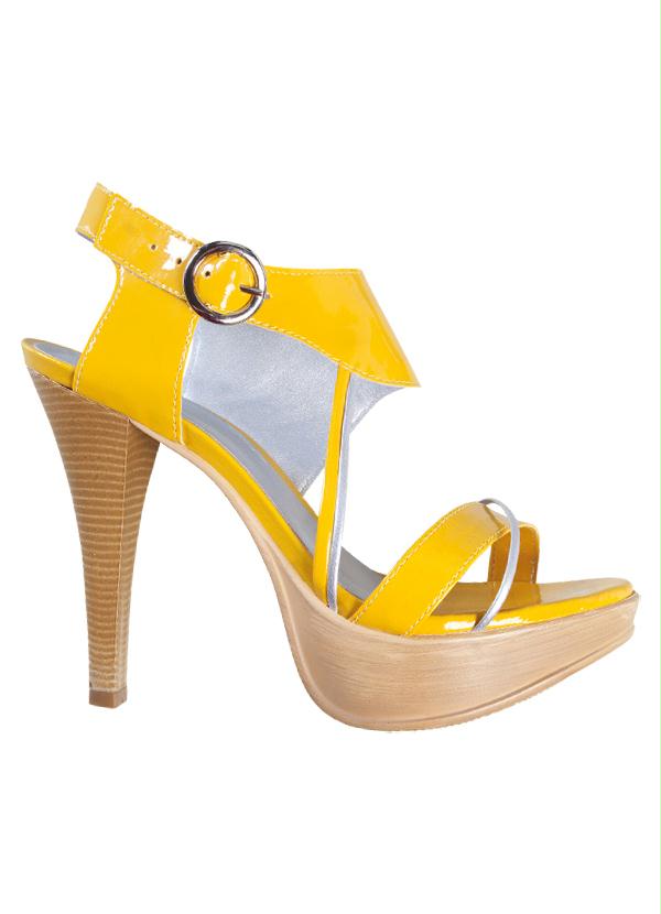 sandalia meia pata amarela