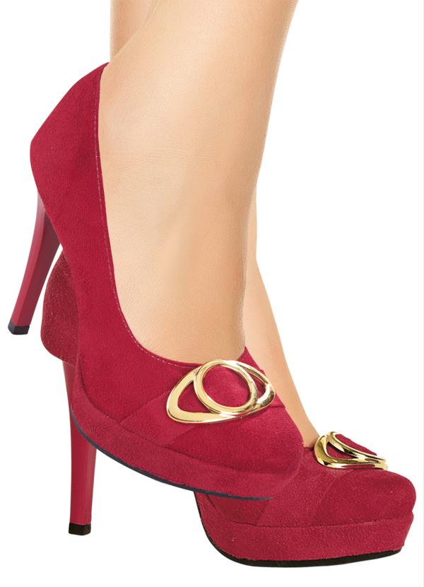 sapatos femininos vermelhos