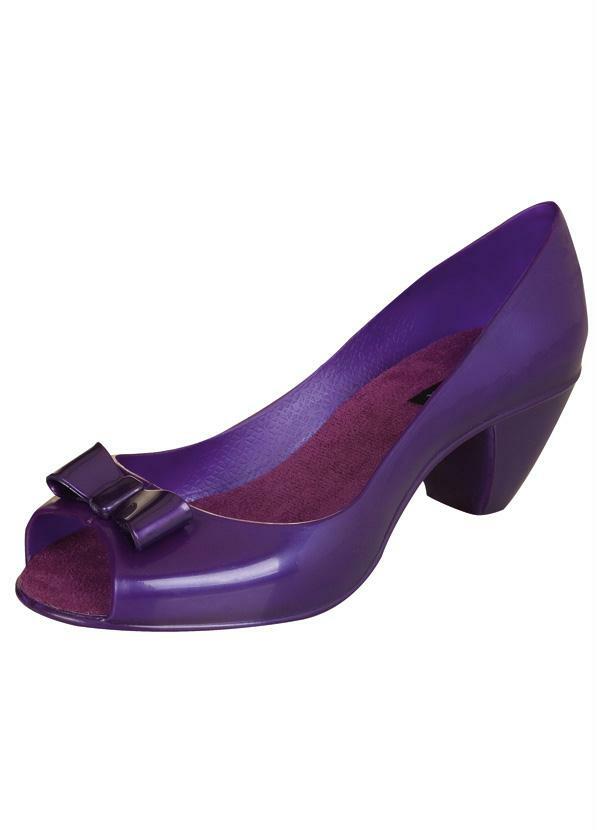 Sapato Roxo com Salto - Queima de Estoque