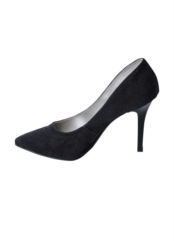 scarpin preto camurça