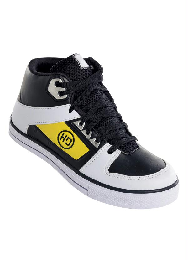 tenis preto e branco alto