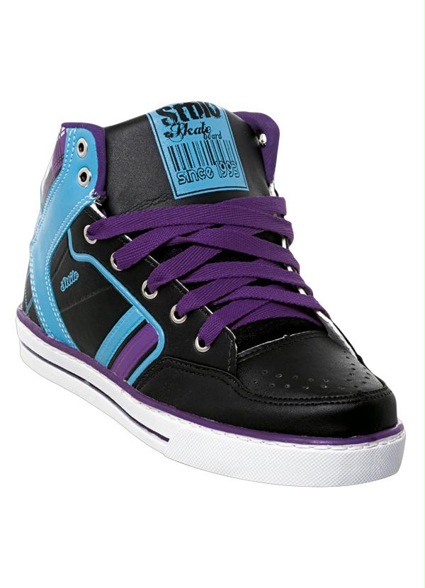 tenis cano alto roxo