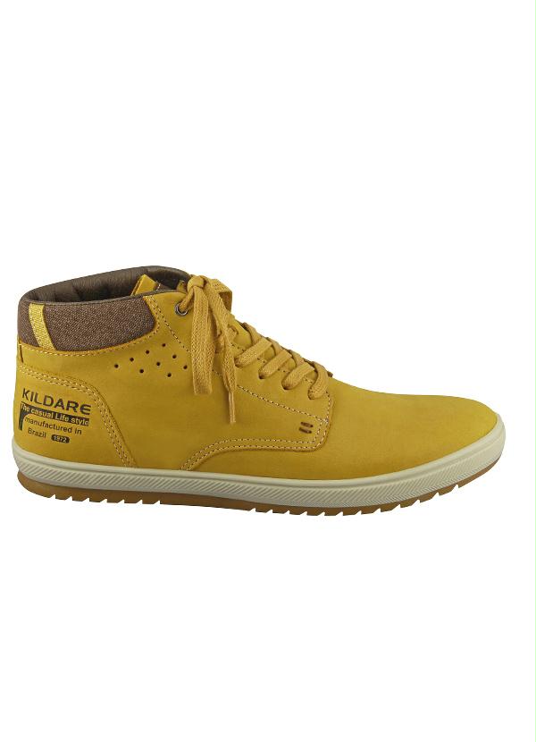 tenis cano alto amarelo