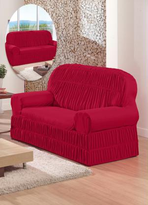 Capa para Sof� 2 e 3 Lugares (Vermelha) 2 Pe�as