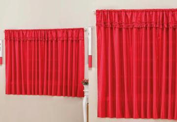 Cortina com Band� Vermelha 200x150 cm