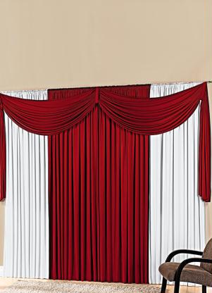 Cortina com Band� (Vermelha) 300x170 cm