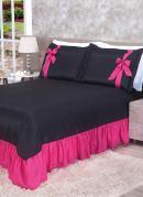 Jogo de Cobre Leito Pink Casal 3 Pe�as