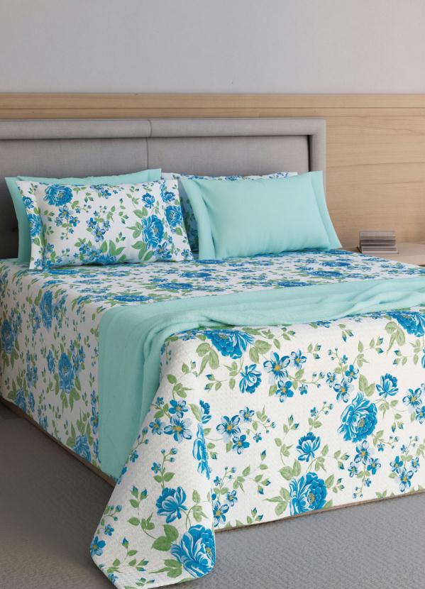 Colcha Piquet (Azul (Solteiro)) 1 Pe�a