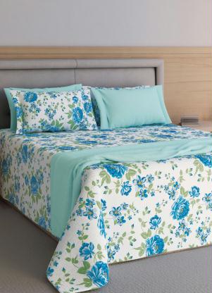 Jogo de Colcha Piquet (Azul (Solteiro)) 2 Pe�as