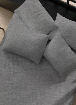 Jogo de Cama Malha (Mescla (Casal)) 3 Pe�as