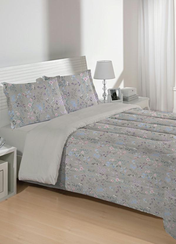 Jogo de Cama (Cinza (Solteiro)) 2 Pe�as