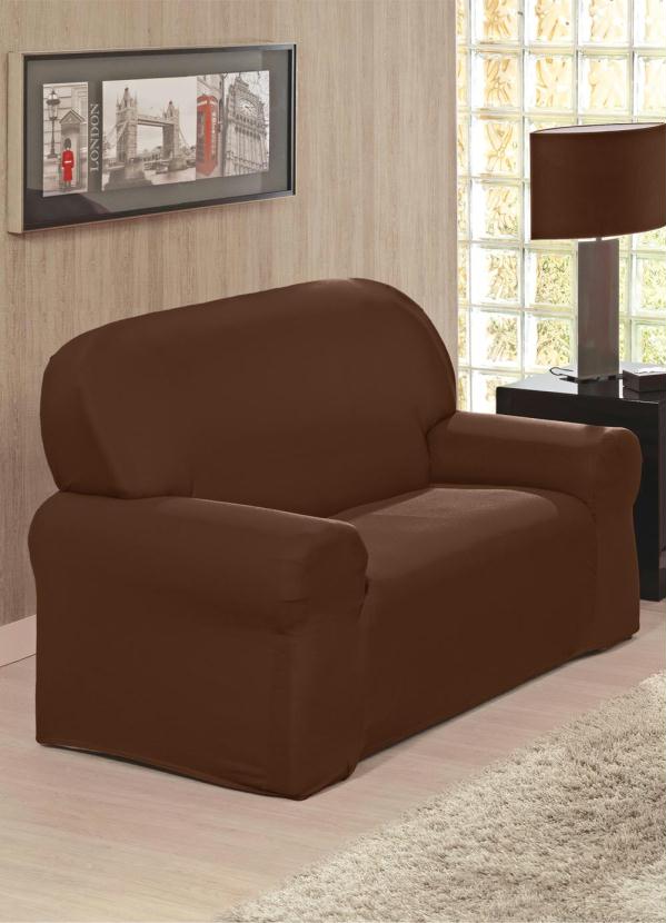 Capa para Sof� 2 e 3 Lugares (Chocolate) 2 Pe�as