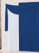 Cortina com Bandô Azul 300x170 cm