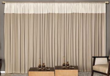 Cortina com Band� Bege 400x230 cm