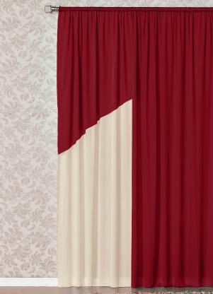 Cortina com Band� (Bord� com Bege) 300x170 cm