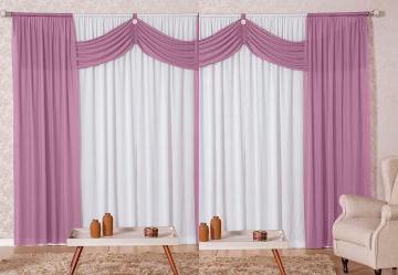 Cortina com Band� Lil�s 300x170 cm