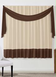 Cortina com Band� Marrom 200x170 cm
