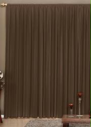 Cortina com Band� Marrom 400x230 cm