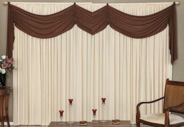 Cortina com Band� Tabaco 300x170 cm