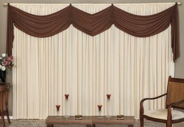 Cortina com Band� Tabaco 400x230 cm