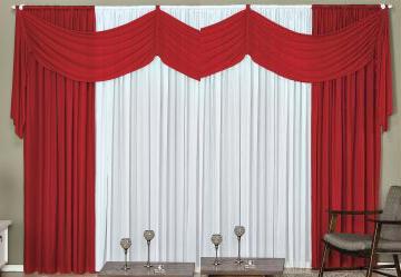 Cortina com Band� Vermelha 400x230 cm