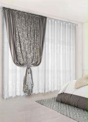 Xale Jacquard Cinza 280x230 cm