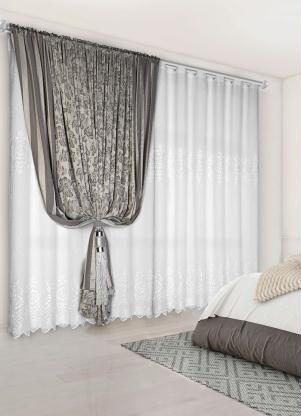 Xale Jacquard (Cinza) 280x230 cm