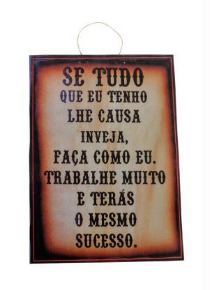 Quadro em Mdf com Mensagem de Incentivo