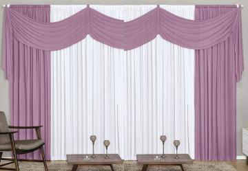 Cortina com Band� Lil�s 300x170 cm