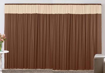 Cortina com Band� Tabaco 300x170 cm