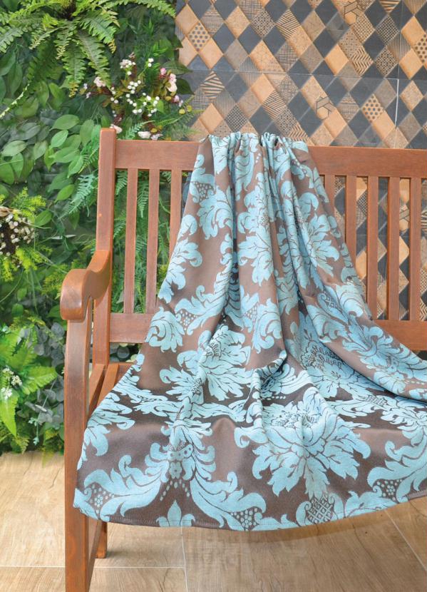 Manta para Sof� Jacquard (Turquesa) 140x150 cm