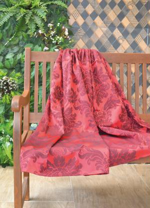 Manta para Sof� Jacquard (Vermelha) 140x150 cm