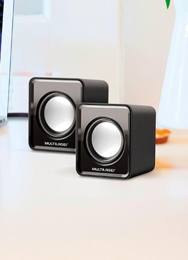 Caixas de Som (Preto) 2 Pe�as