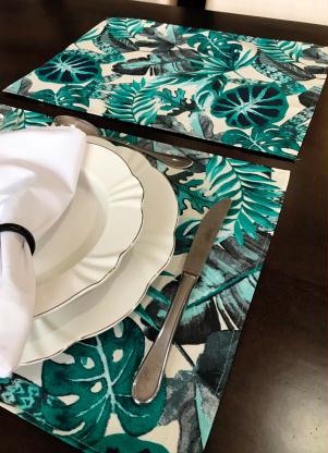 Jogo Americano Impermeável (Folhas) 4 Peças Jogo Americano Impermeável (Folhas) 4 Peças