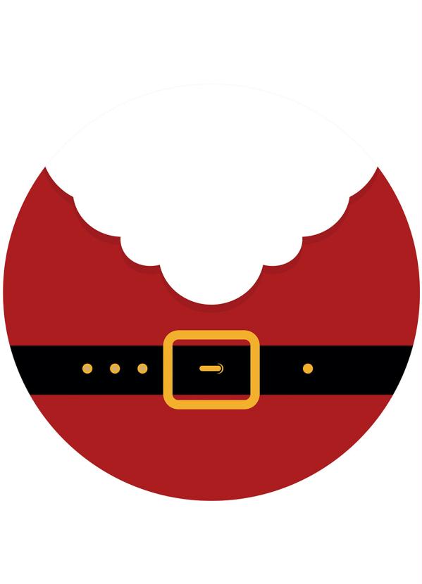 Sousplat (Roupa Papai Noel) 1 Peça Sousplat (Roupa Papai Noel) 1 Peça