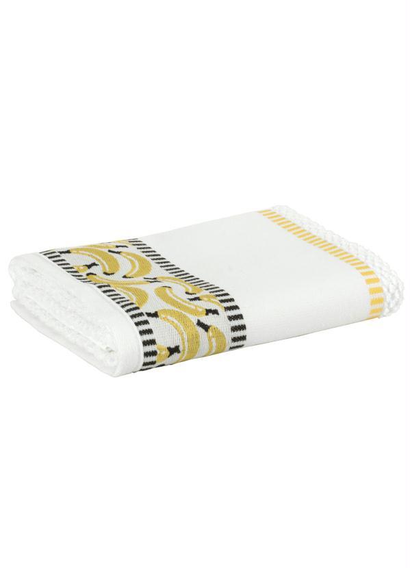 Pano de Copa Banana para Bordado (Branco) (1 Pe�a)