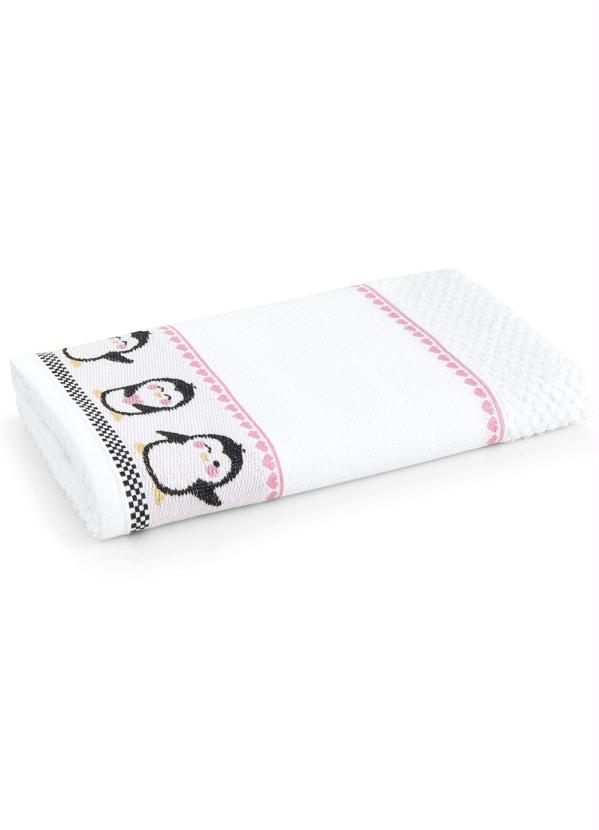 Pano de Copa Pinguim para Bordado (Branco) 1 Pe�a