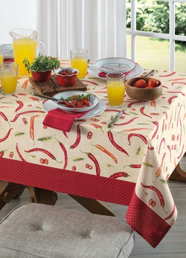 Toalha de Mesa Redonda (Vermelha) (1 Pe�a)