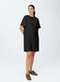 Hering - Vestido Curto em Viscose Creponada Preto - variação: Preto