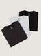 Hering - Kit 3 Camisetas Masculina Regular Manga Curta Preto - variação: Preto