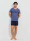 Hering - Pijama Masculino Curto em Algodao Azul - variação: Azul
