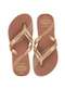 Havaianas - Chinelo Feminino Elegance Print Havaianas 4148804 - Salmão - variação: - OURO