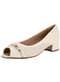 Piccadilly - Peep Toe Feminino Salto Grosso Piccadilly 114156 - Marfim - variação: - Marfim