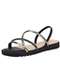 Dakota - Sandália Feminina Flat Dakota Y8752 - Caramelo - variação: - Preto/Prata