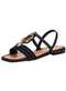 Mississipi - Sandália Feminina Flat Mississipi Mf302 Caramelo - variação: Preto