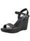 Moleca - Sandália Feminina Anabela Moleca 54111502 Preto - variação: Preto